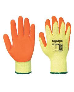Classic Latex Grip Gloves - 8 / M - Yellow / Orange